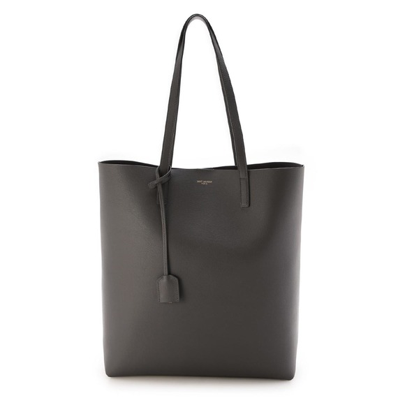 Saint Laurent NS Shopping Leather Gray Bag Tote - Picture 1 of 11